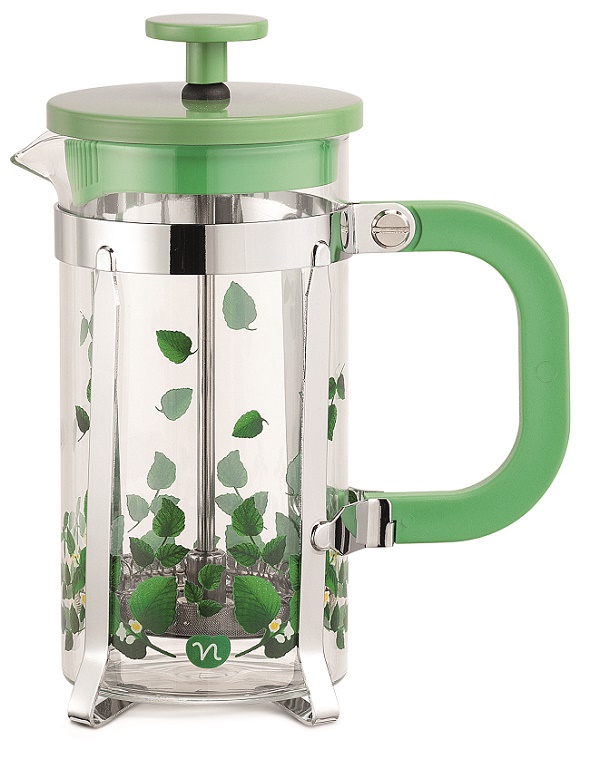 NEAVITA TISANIERA A STANTUFFO TEA PLUNGER HERBARIUM MENTA 350 ML - lepimpinelle.it