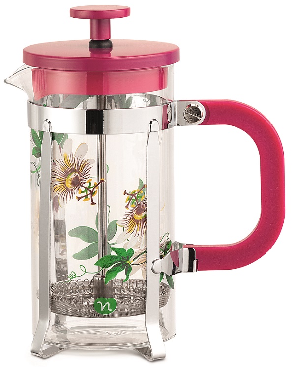 NEAVITA TISANIERA A STANTUFFO TEA PLUNGER HERBARIUM PASSIFLORA 350 ML - lepimpinelle.it